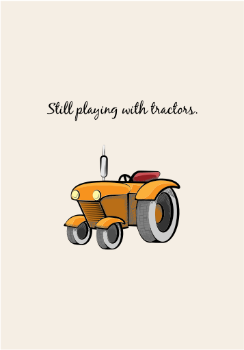Still playing with tractors custom vinyl rug - TenStickers