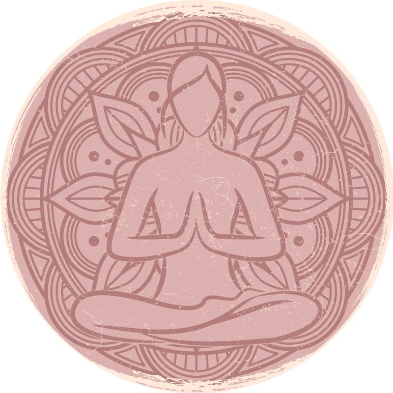 Meditative mandala mandala vinyl rug - TenStickers