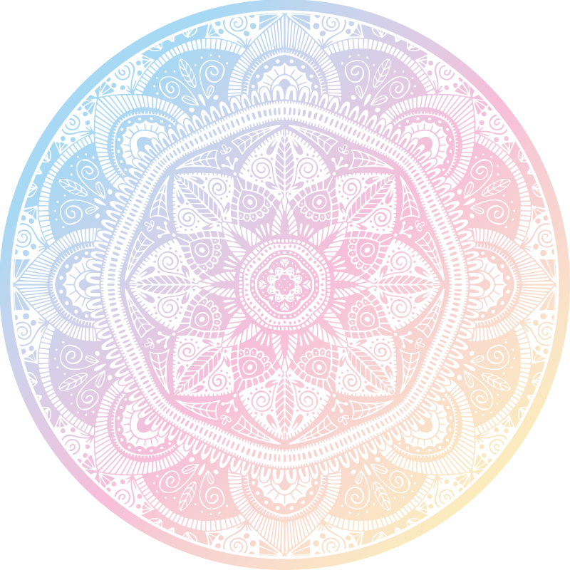 Intricate pattern mandala vinyl rug - TenStickers