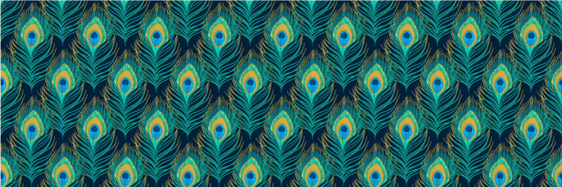 Peacock Feather Elegance animal vinyl rug - TenStickers