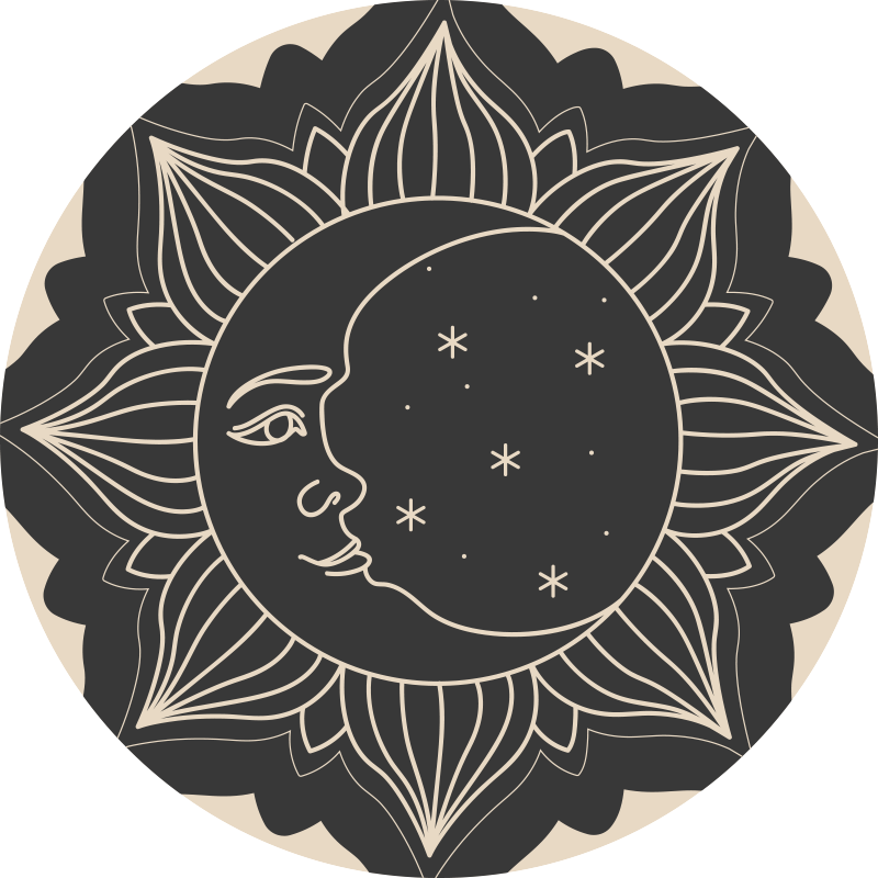 The sun and the moon nature vinyl rug - TenStickers