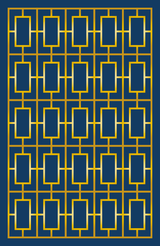 Geometric vinyl rug with geometric sophistication - TenStickers