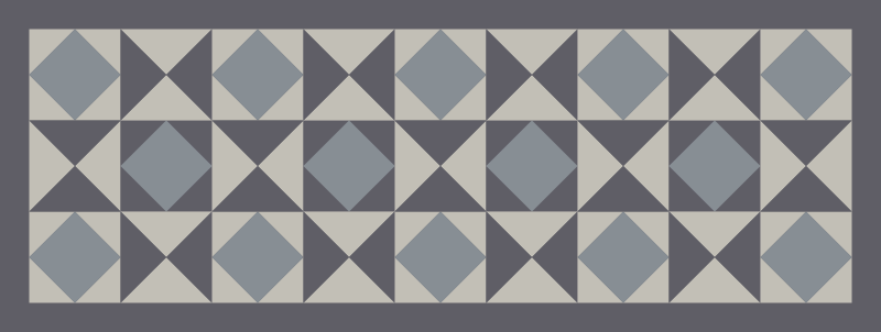 Geometric vinyl rug featuring geometric shapes display - TenStickers