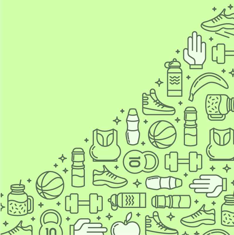 Fitness Paraphernalia vinyl rug - TenStickers