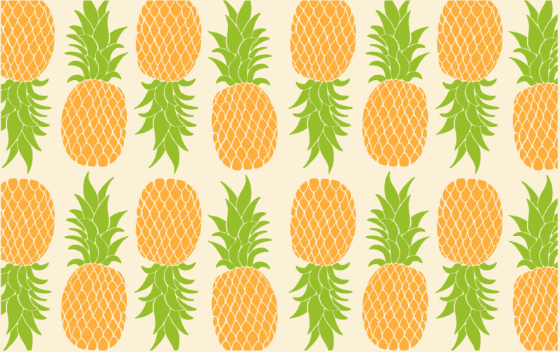 Pinapple pattern kitchen floor tiles - TenStickers