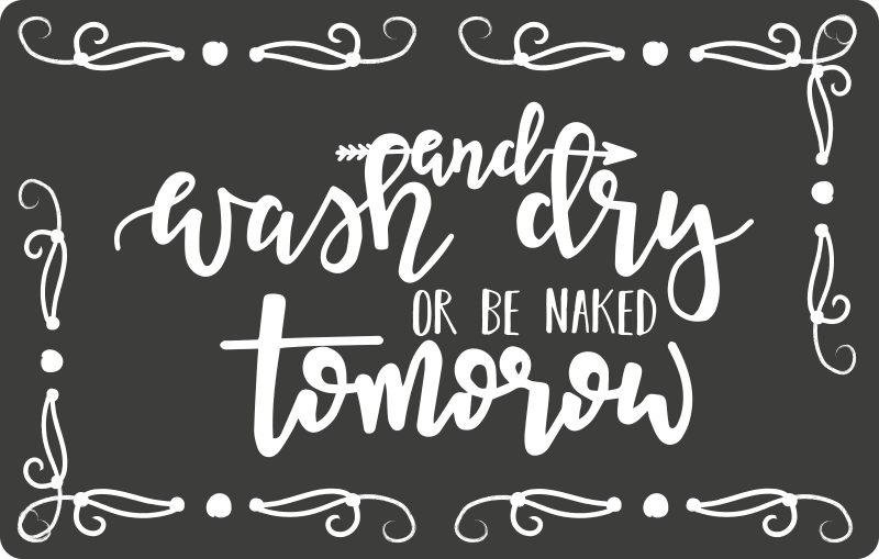 Laundry naked tomorrow custom rug - TenStickers