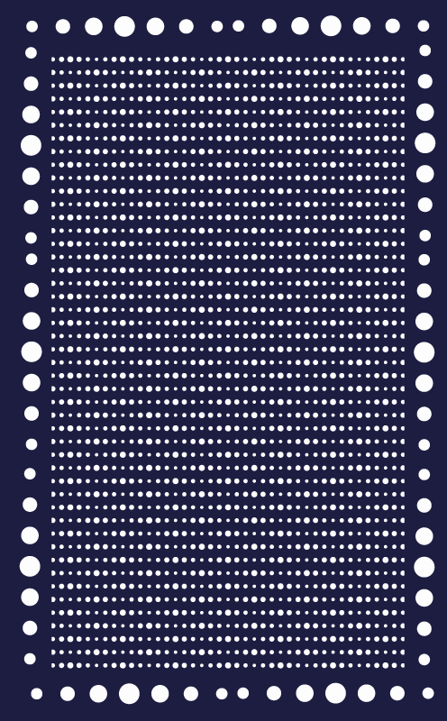 Polka dot Border geometric vinyl rugs - TenStickers