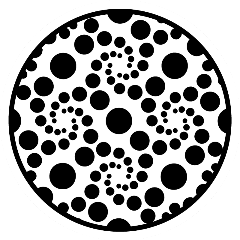 Polka Dot Swirls geometric vinyl rugs - TenStickers