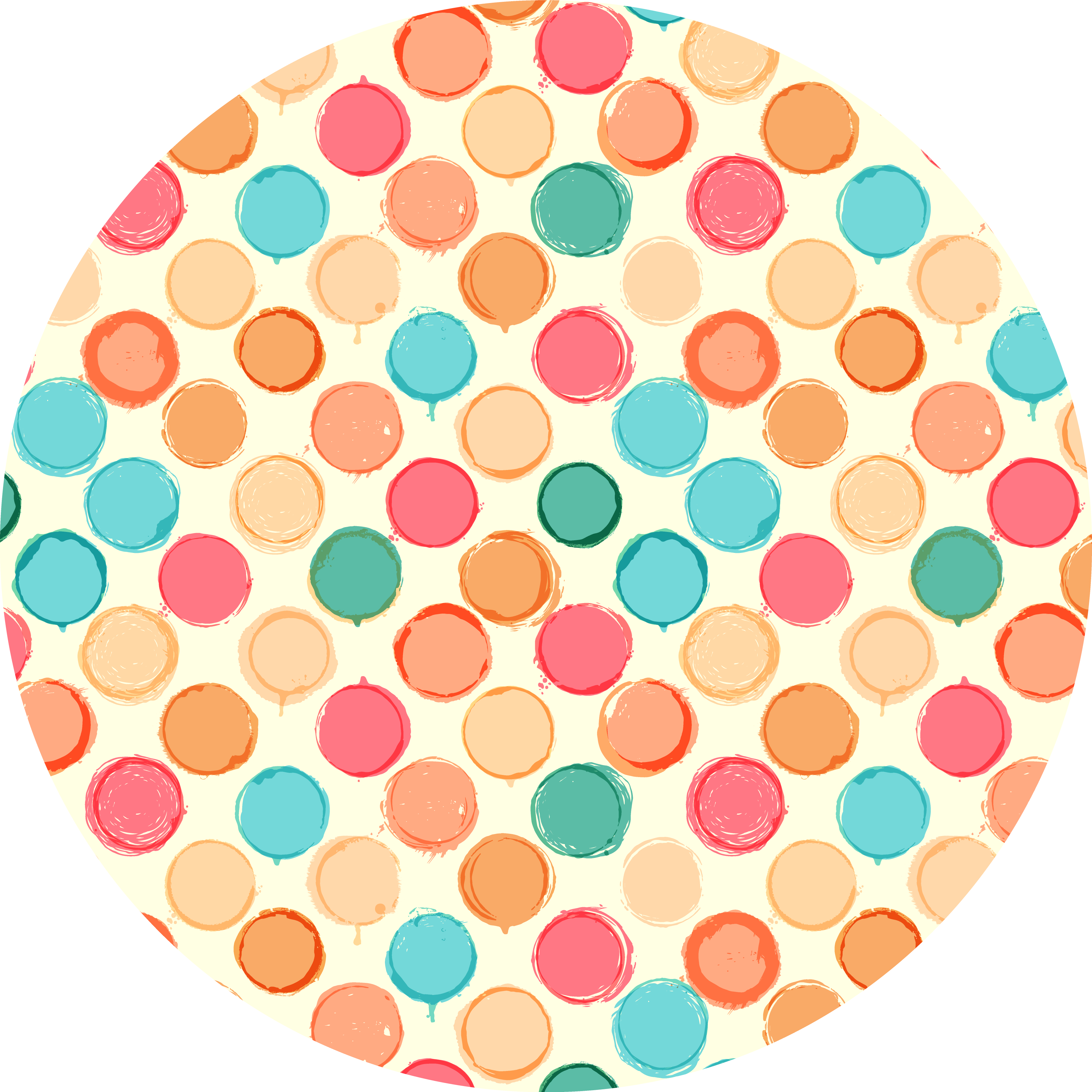 Circular Array geometric vinyl rug - TenStickers