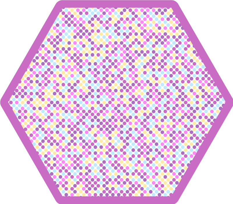 Vinyl rug polka hexagon design - TenStickers