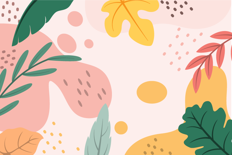 Botanical Abstract flower vinyl rug - TenStickers