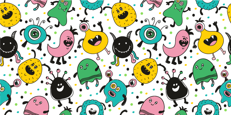 Alien pattern teen vinyl vinyl rug - TenStickers