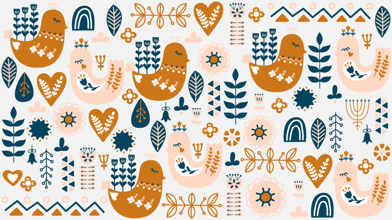 Playful Nursery Patterns kids vinyl rug - TenStickers