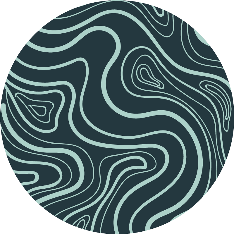 Dark Green Swirl nordic vinyl rug - TenStickers