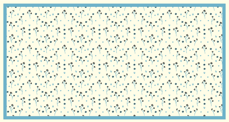 Floral subtle pattern nordic vinyl rug - TenStickers