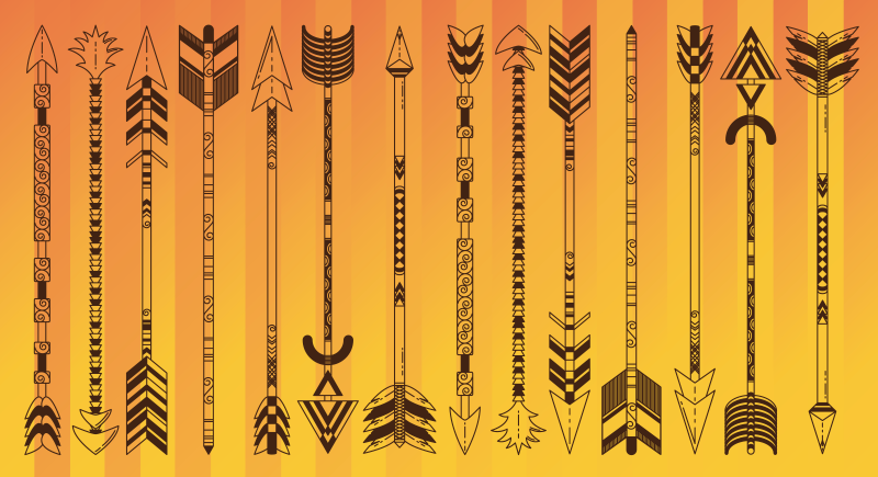 Southwest sunset stripes vinyl carpet - TenStickers