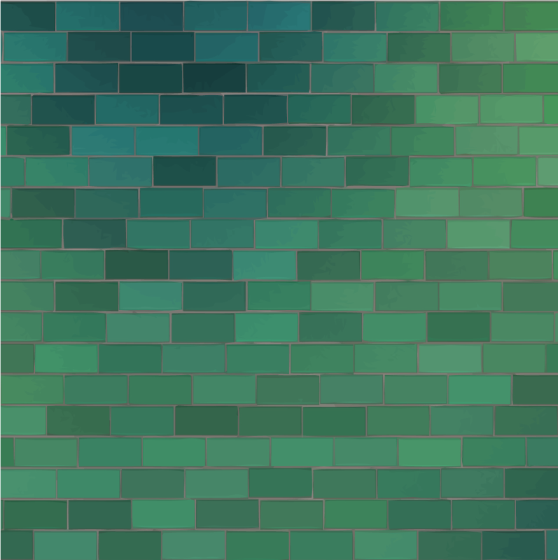Green bricks texture carpet - TenStickers