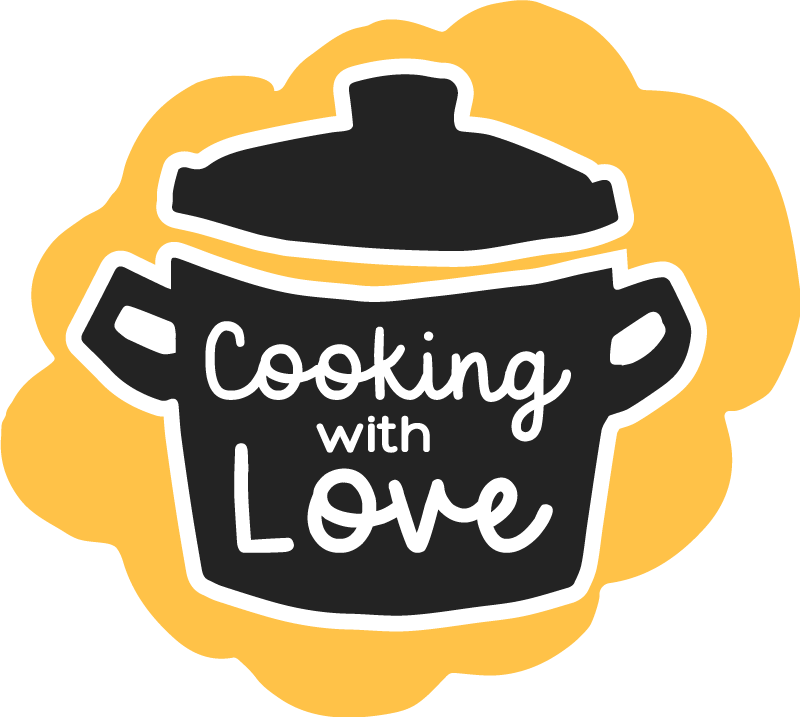 Pot cooking with love kitchen vinyl rug - TenStickers