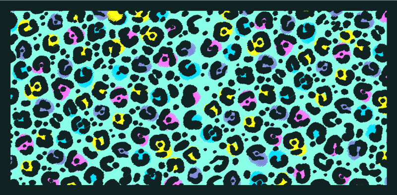 Colorful Leopard Pattern animal print vinyl rug - TenStickers