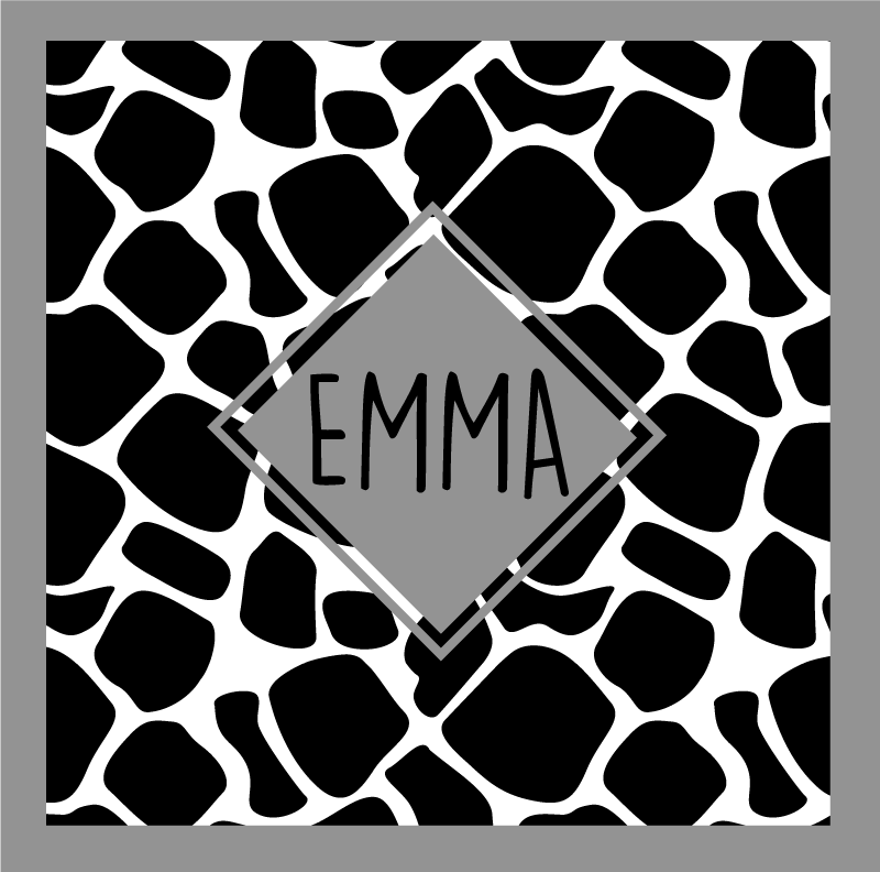 Personalised cow print animal print vinyl rug - TenStickers