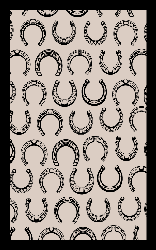 Horse shoe pattern animal rug - TenStickers