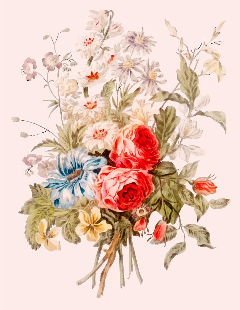 Peony bunch floral rug decoration - TenStickers