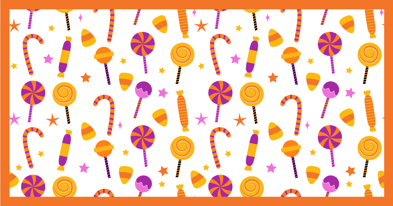 Colorful candy design kitchen vinyl rug - TenStickers