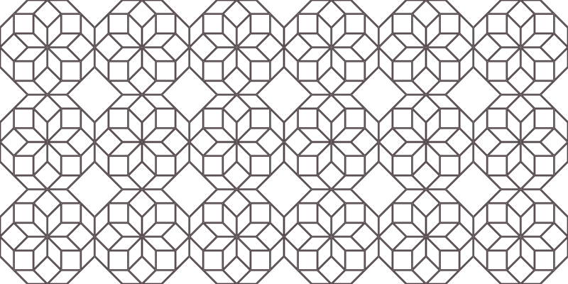 Elegant octagon tiles tile carpet - TenStickers