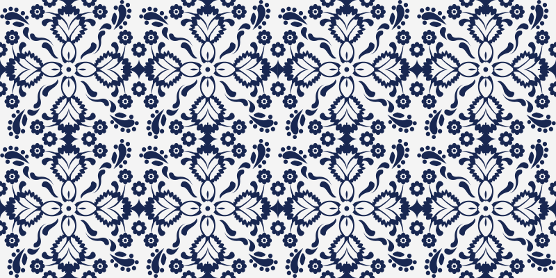 Yard navy blue tile carpet - TenStickers