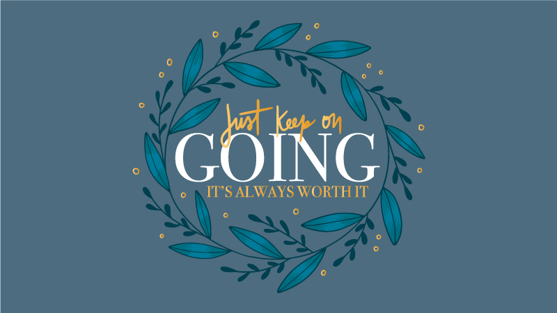 Just keep going custom vinyl rug - TenStickers