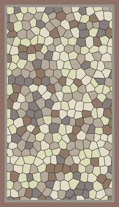 Gray stained glass mosaic floor tiles - TenStickers