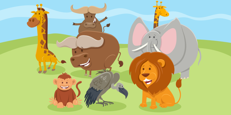 Charming Creature Friends vinyl rug - TenStickers