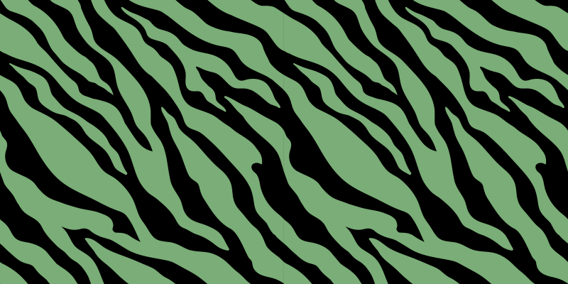 Green Zebra design  animal print vinyl rug - TenStickers