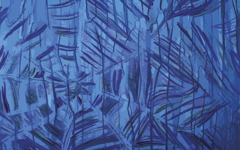 Nature vinyl rug with exotic foliage design - TenStickers