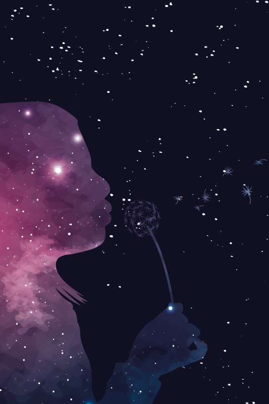 Universe girl teen vinyl rug - TenStickers