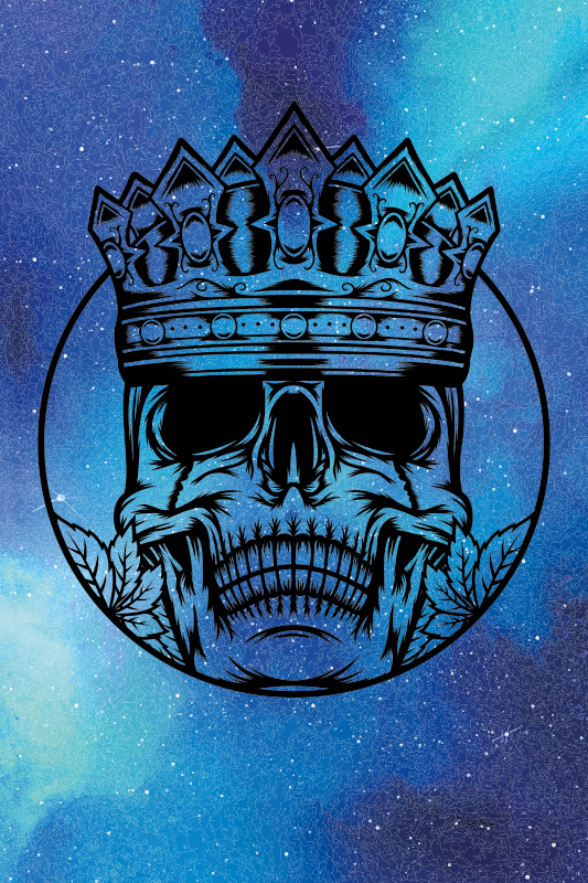 Hipster galaxy crown teen vinyl rug - TenStickers