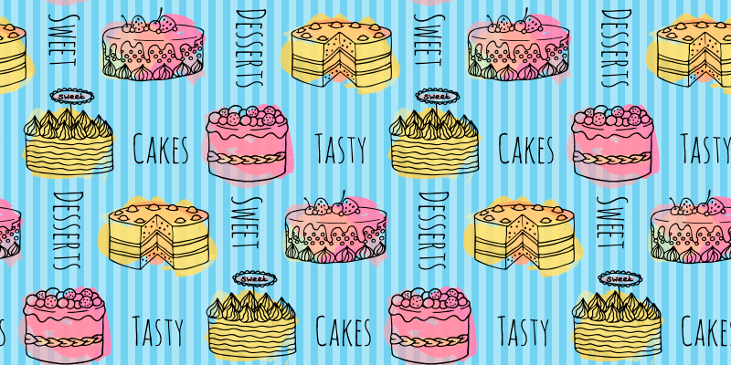 Sweet treats delight kitchen vinyl rug - TenStickers