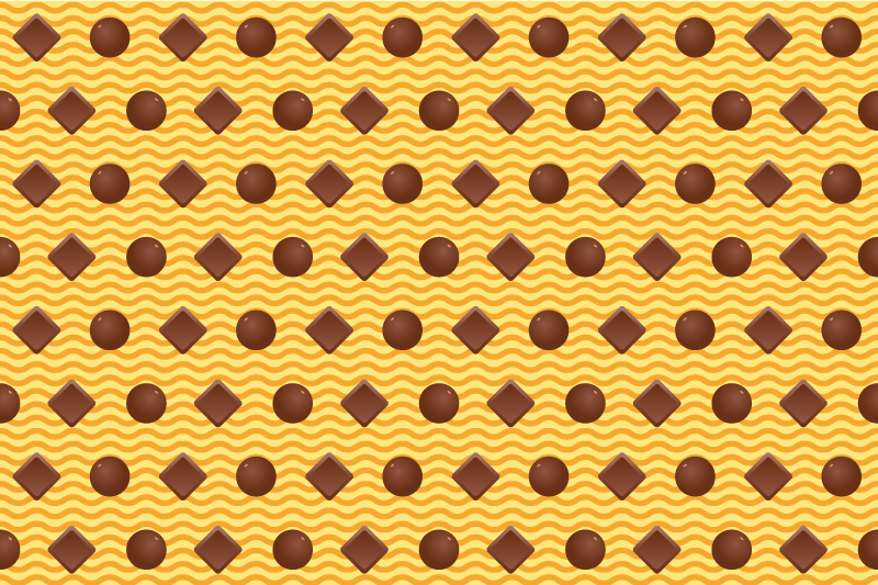 Chocolate shapes kitchen vinyl rug - TenStickers