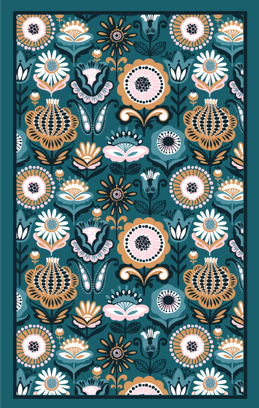 APPLIQUE AREA RUG mosaic floor tiles - TenStickers