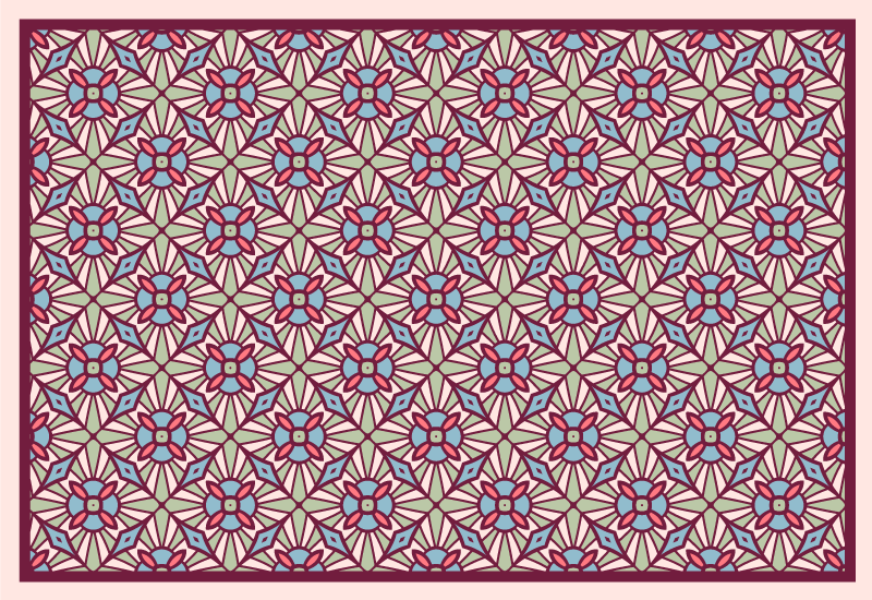 Camelot area rug mosaic floor tiles - TenStickers