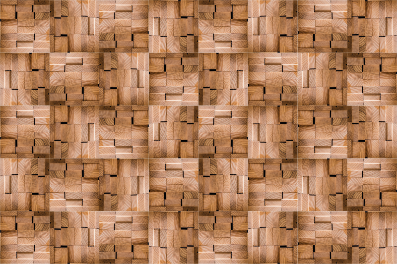 Wooden plank american wallnut wood vinyl rug - TenStickers