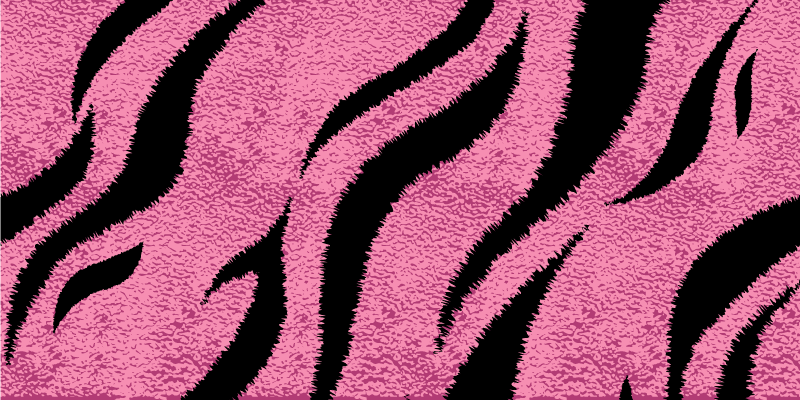 Pink tiger skin animal print vinyl rug - TenStickers