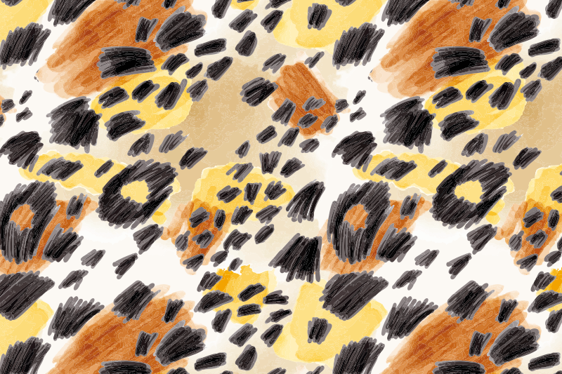 Stylish pattern animal print vinyl rug - TenStickers