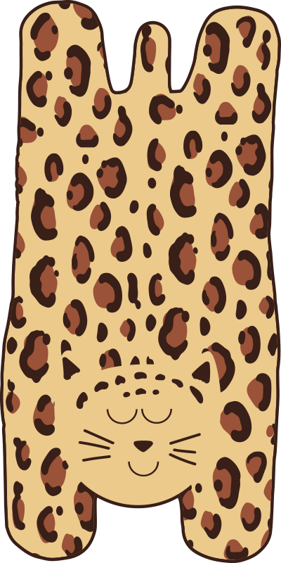 Kids Cheetah  animal print vinyl rug - TenStickers