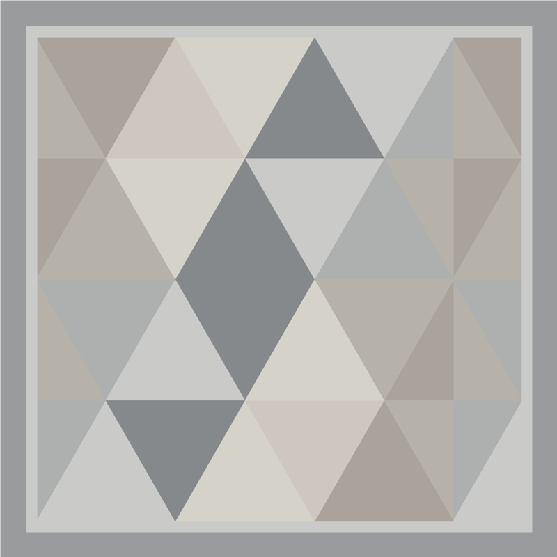 Gray pantone triangles nordic vinyl rug - TenStickers