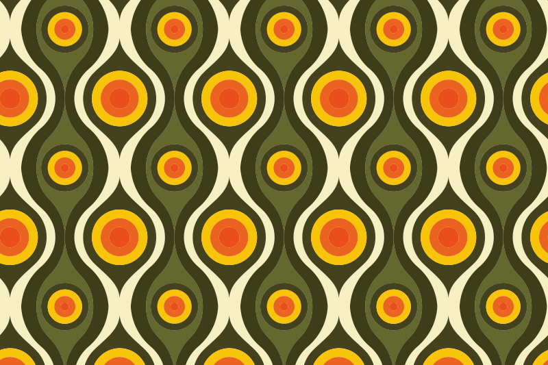 70s Green Eyes vintage rug - TenStickers