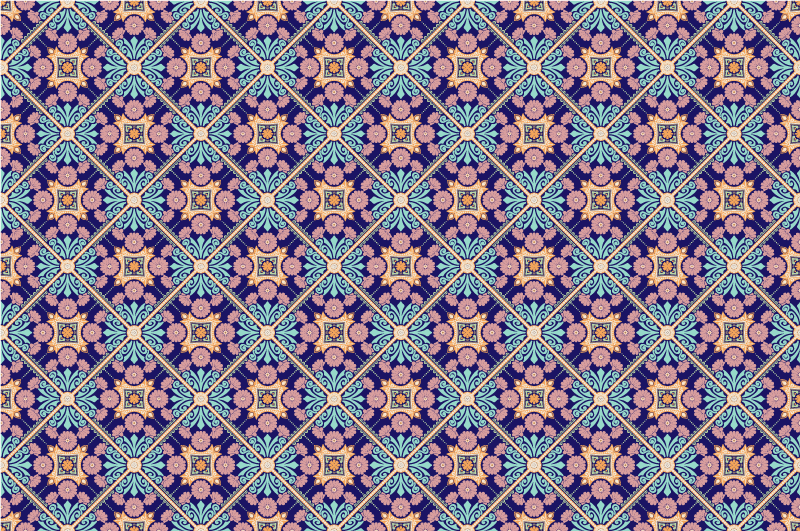 Mediterranean style tiles  tile carpet - TenStickers