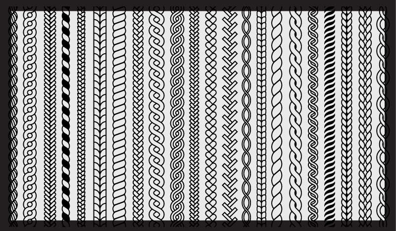 Stripes and loops bathroom vinyl rug - TenStickers