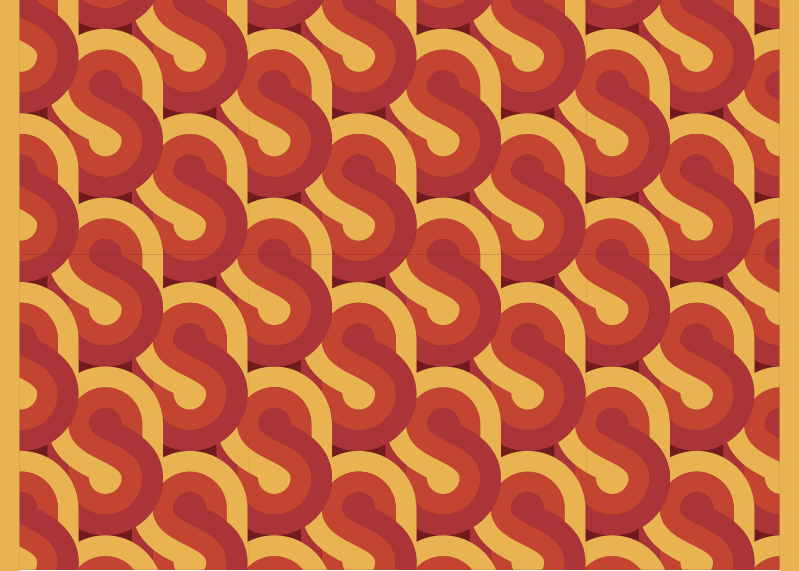 70s pop pinbeam vintage rug - TenStickers