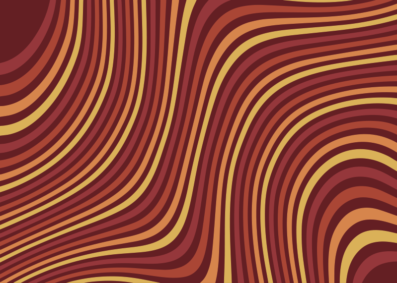 70s pop rainbow waves vintage rug - TenStickers